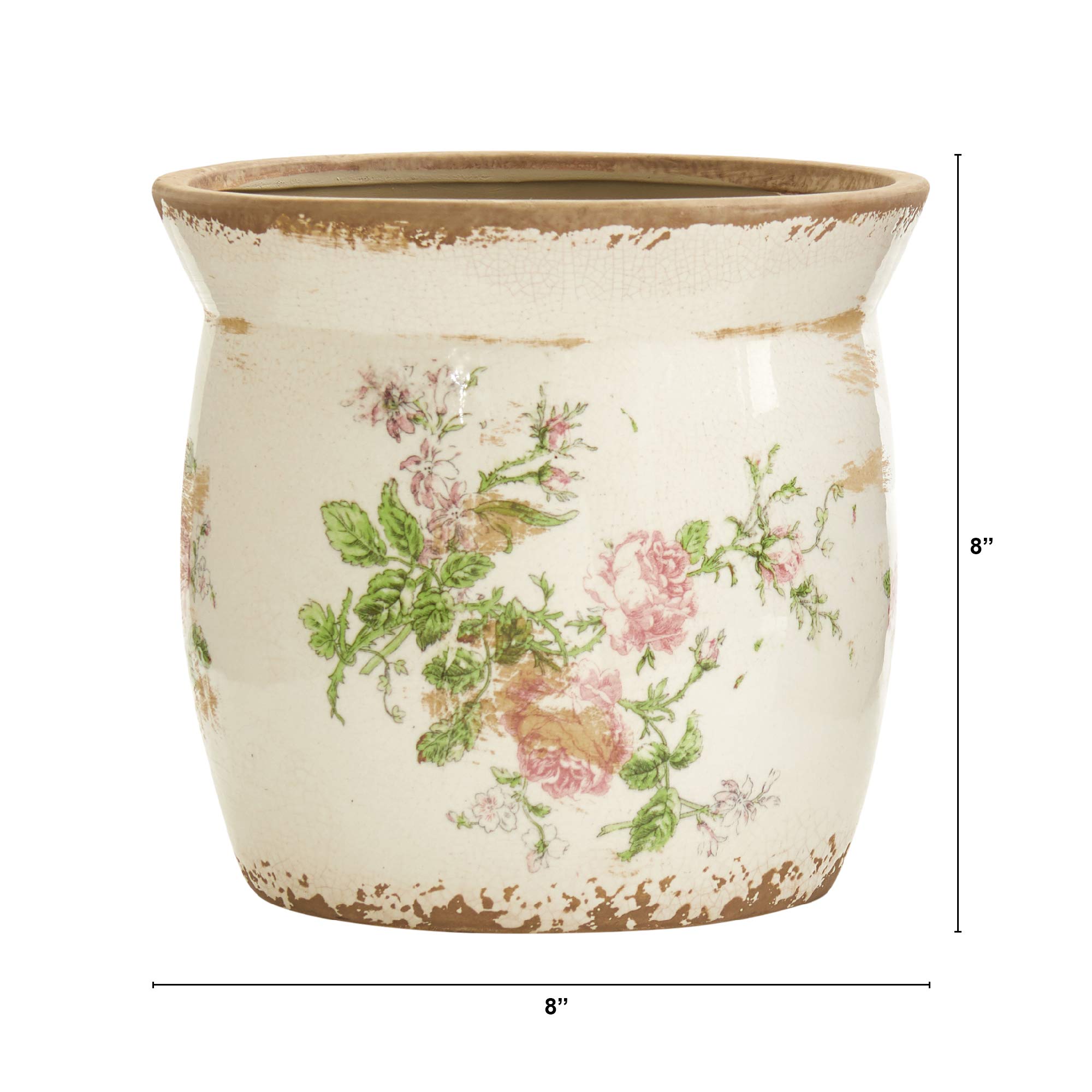 Amazon.com: Nearly Natural 8 in Tuscan Ceramic Floral Print